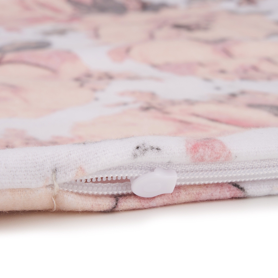 Flannel Pillowcase Flower Rose White