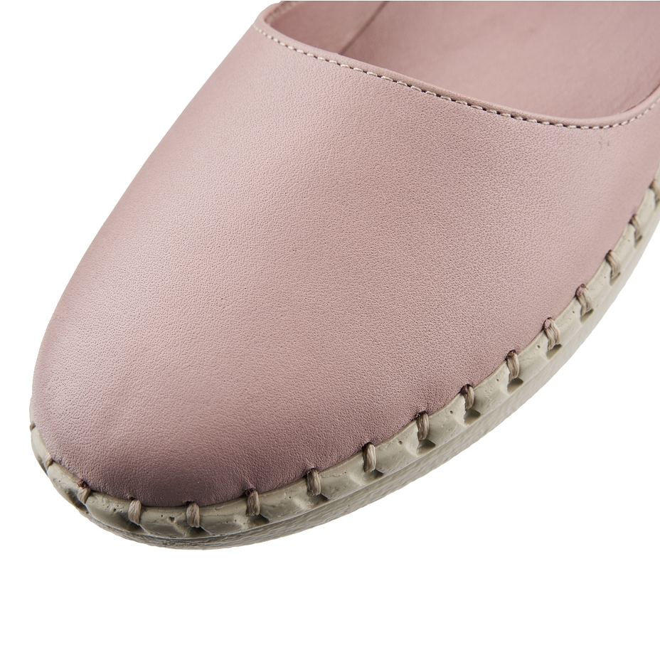 Women's leather ballerina flats Melisa pink