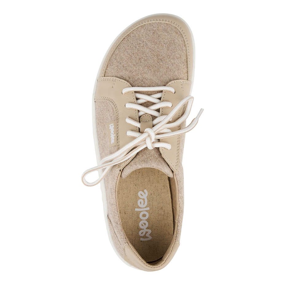 Women’s barefoot wool sneakers Teo beige