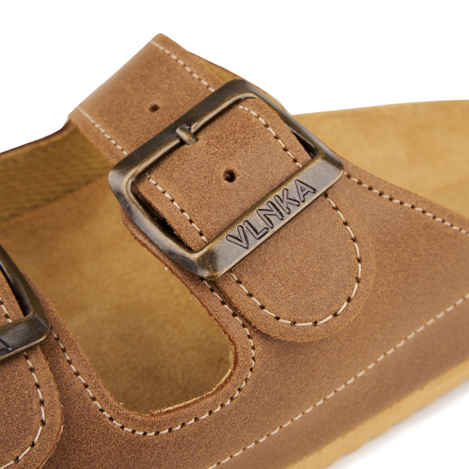 Men's anatomical cork slip-on shoes Alex brown