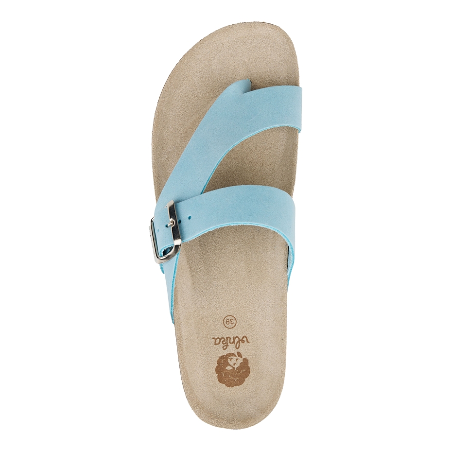 Women's cork anatomical slip-on shoes Vanda blue