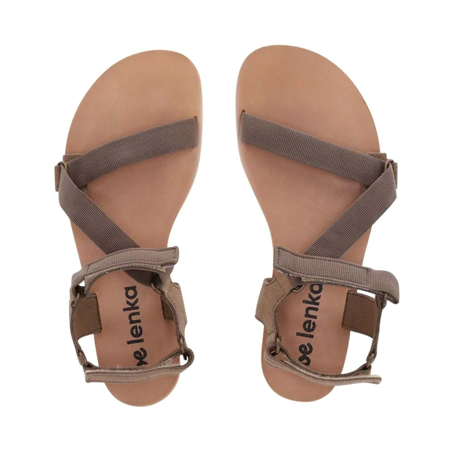 Leather barefoot sandals Be Lenka Flexi olive