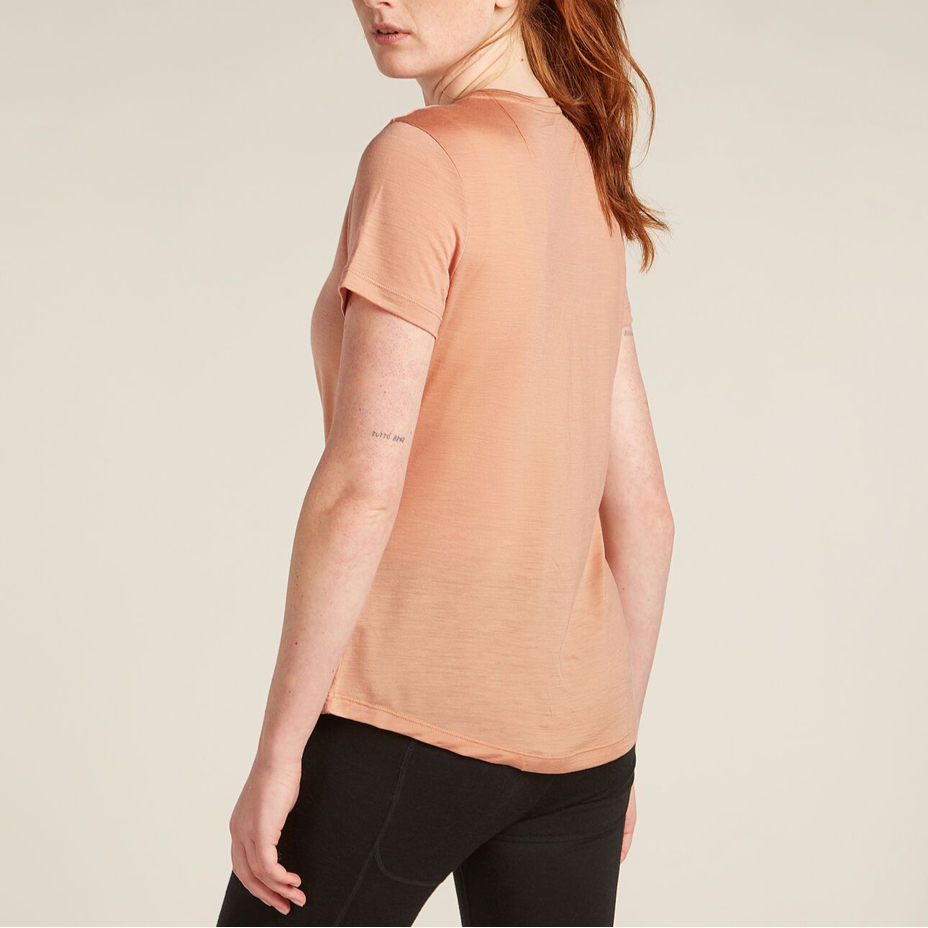 Women's T-shirt Merino Blend 125 Cool-Lite Sphere SS Scoop Tee Icebreaker Desert Sand