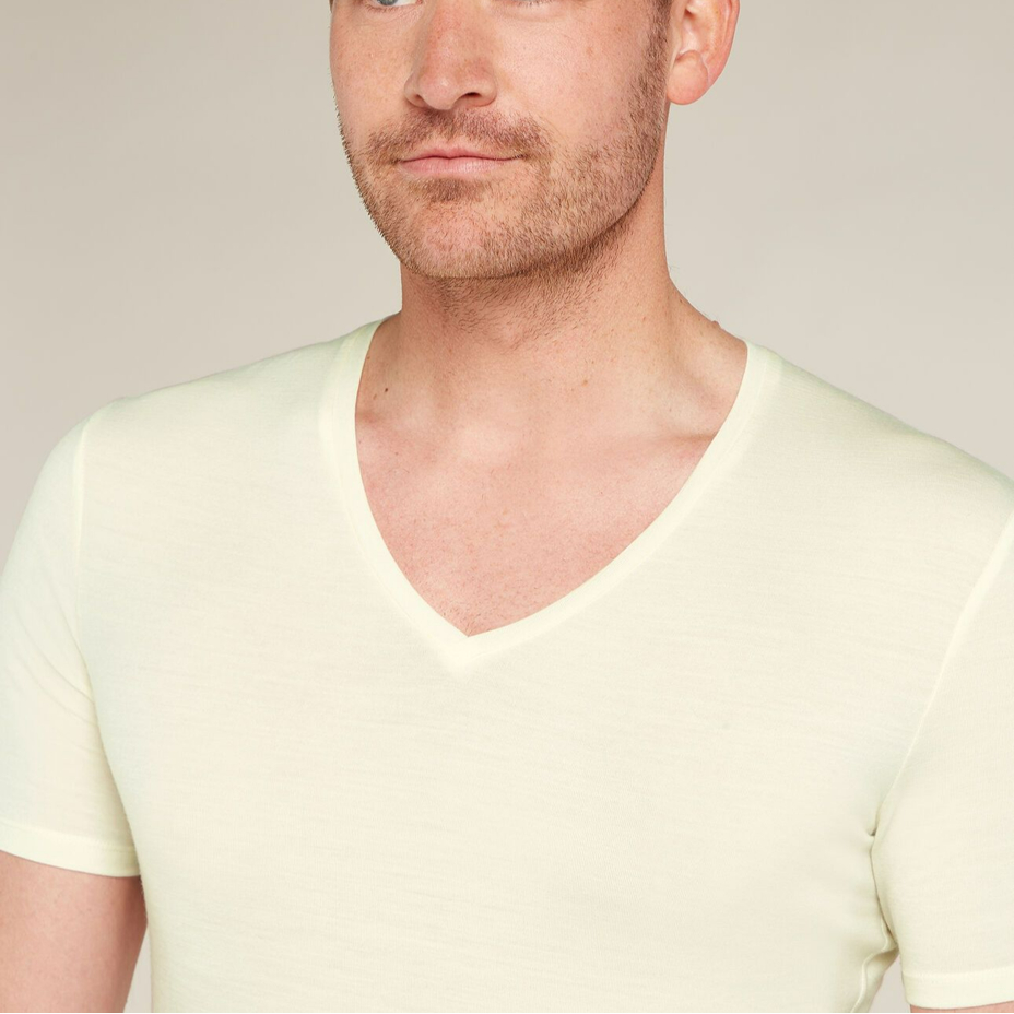 Men's T-shirt Merino 150 Anatomica SS V Icebreaker Undyed