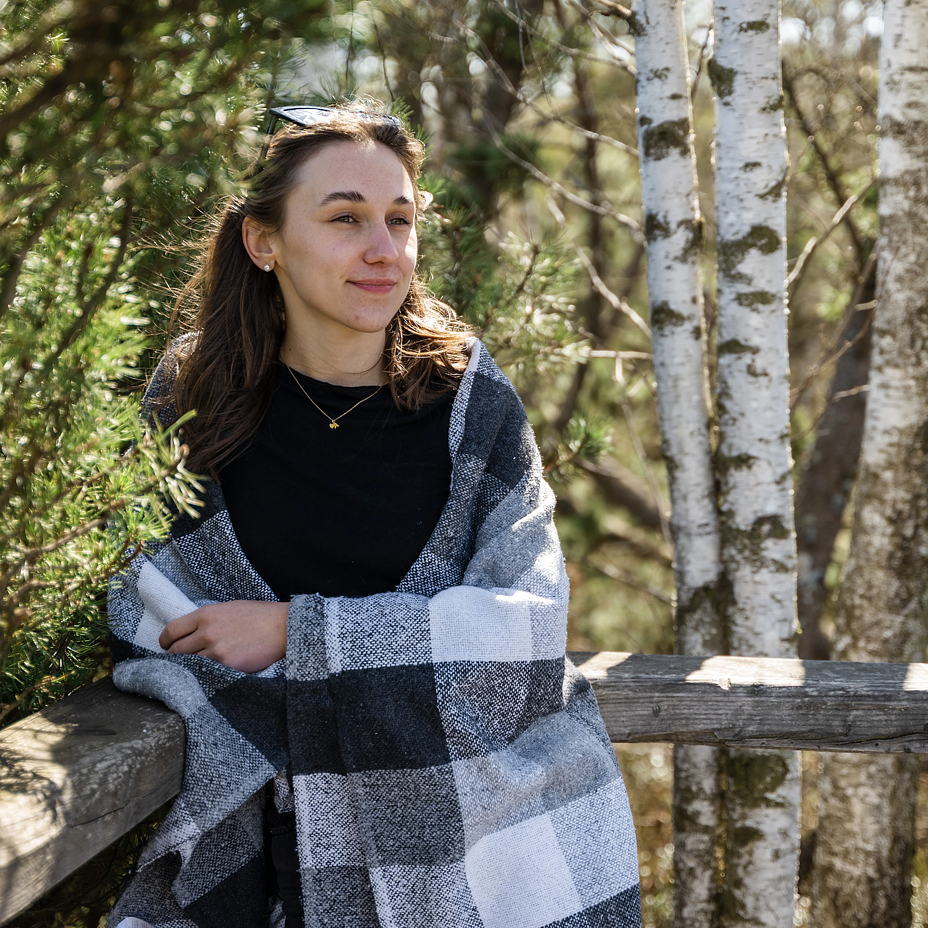 Woolee Throw with Sheep’s Wool Grey Check