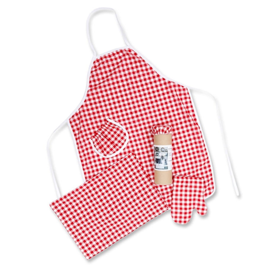 Cotton kitchen set red