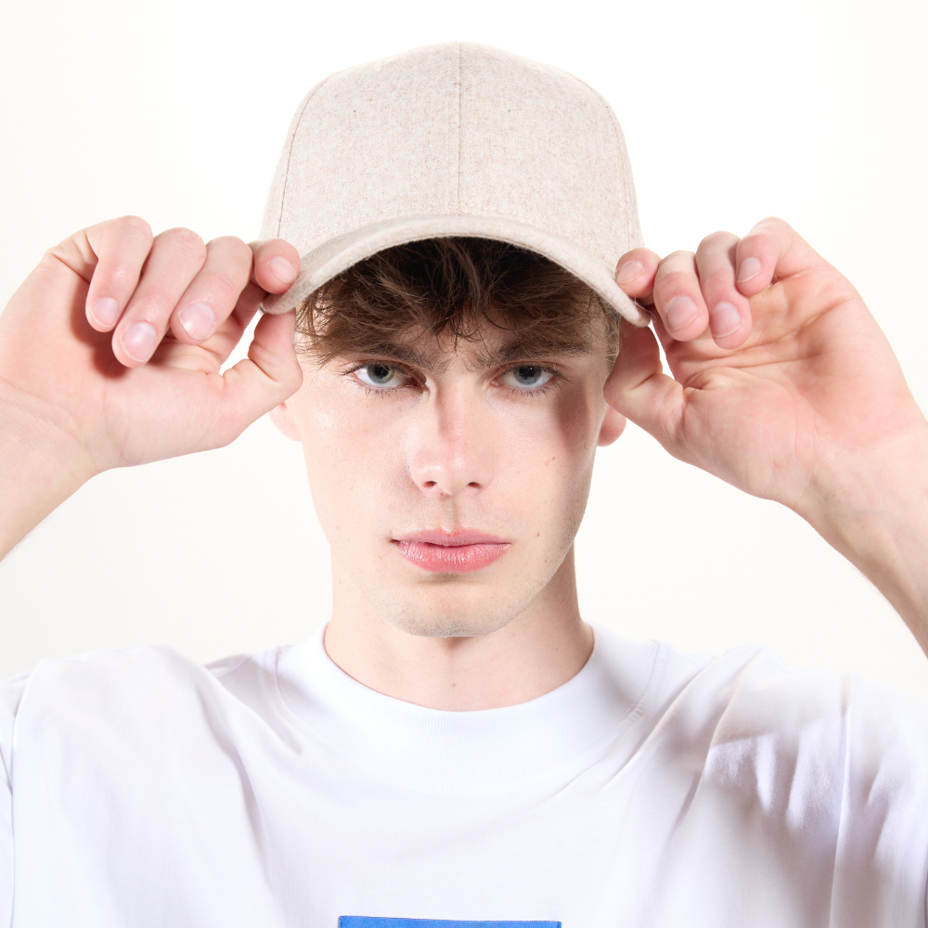 Merino Woolee Capsule wool cap beige/black