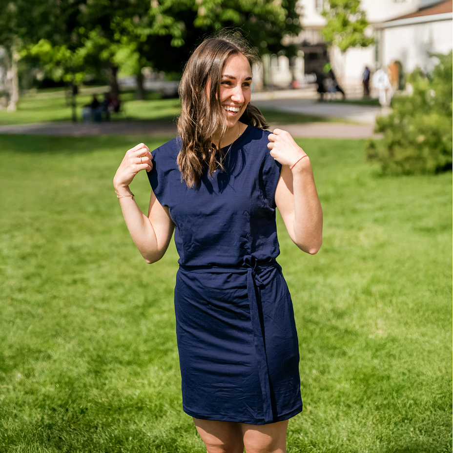 Women's summer dress Sensor Merino Active blue