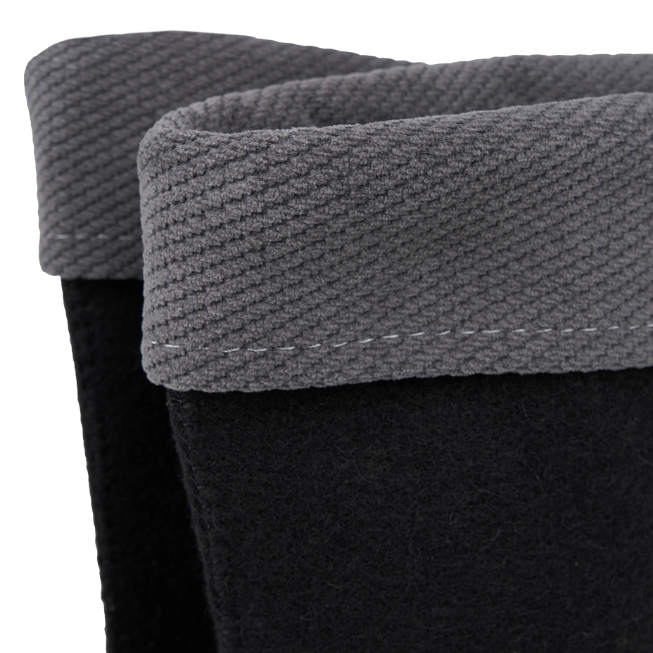 Insulated women's high wellies with wool insert black