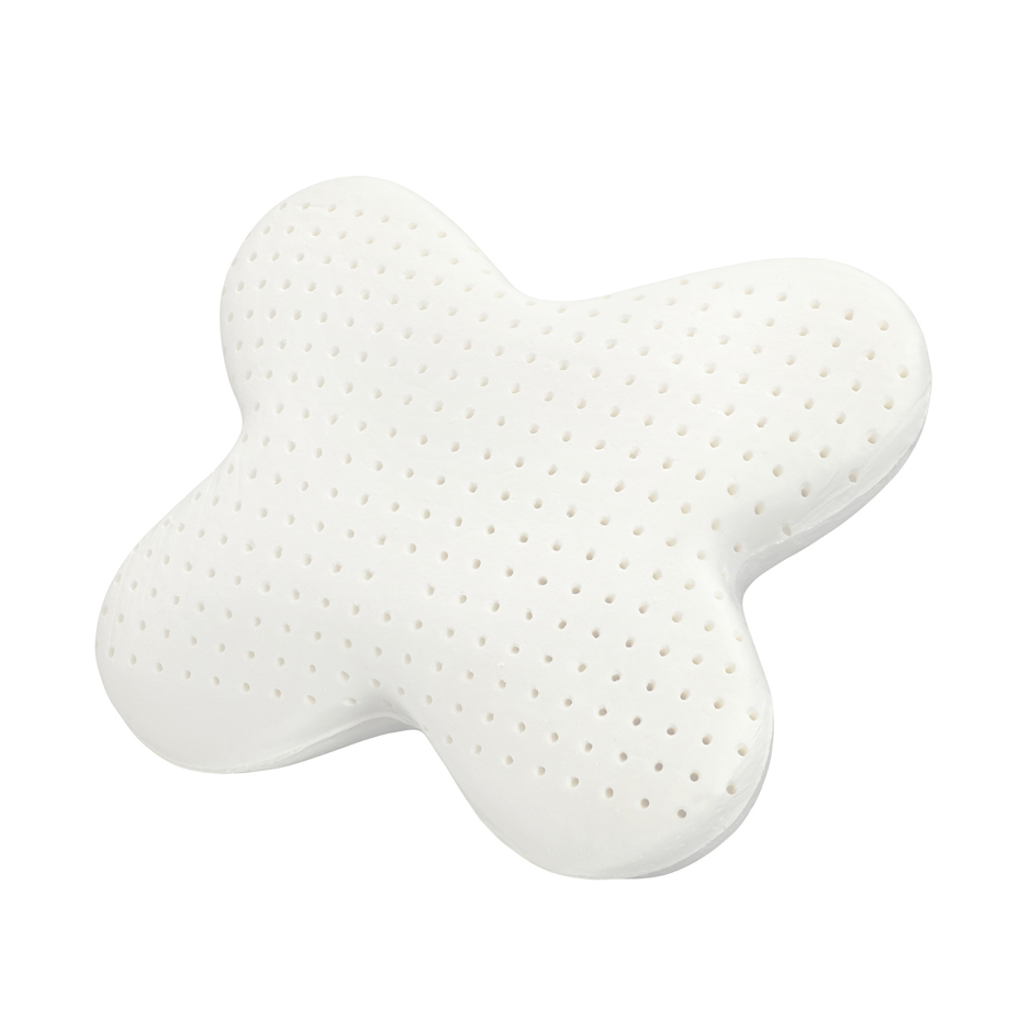 Reversible memory butterfly pillow with sheep wool and cooling side