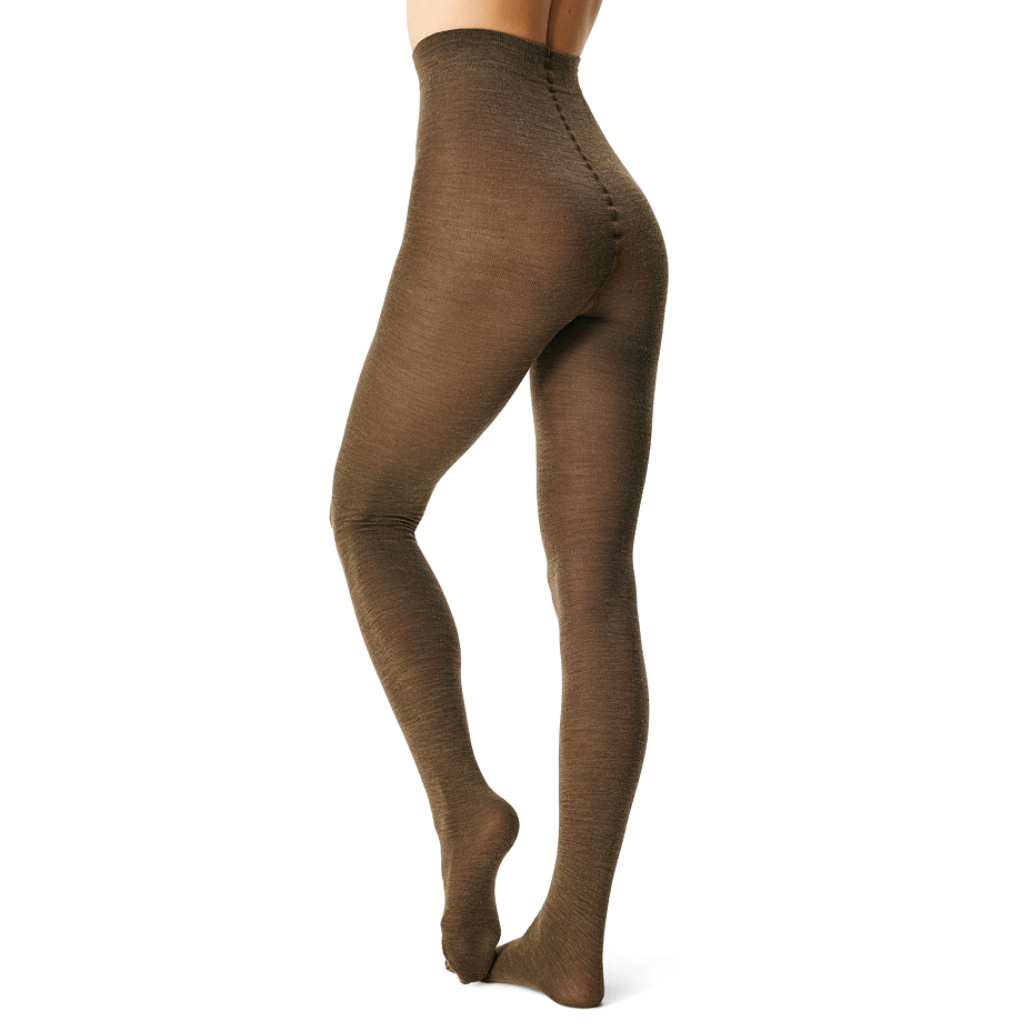 Woolen tights Merino Woolee brown