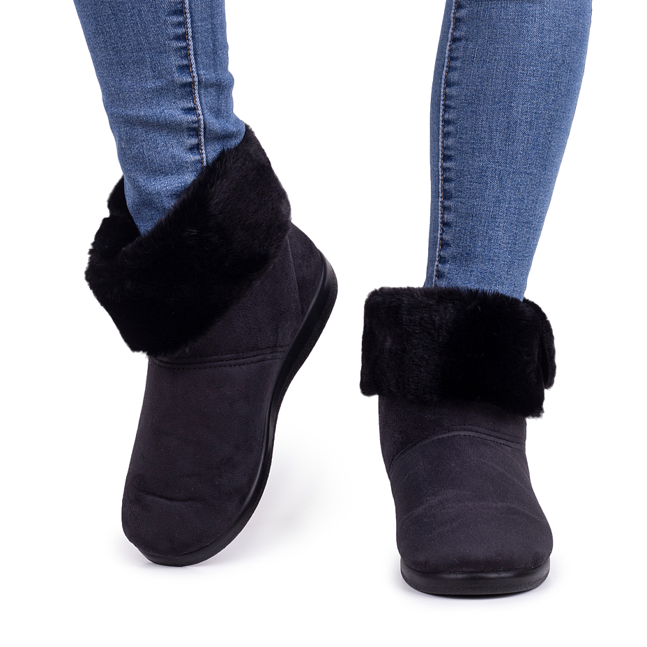 Women's Lucie Winter Ankle boots with Wool Lining Black