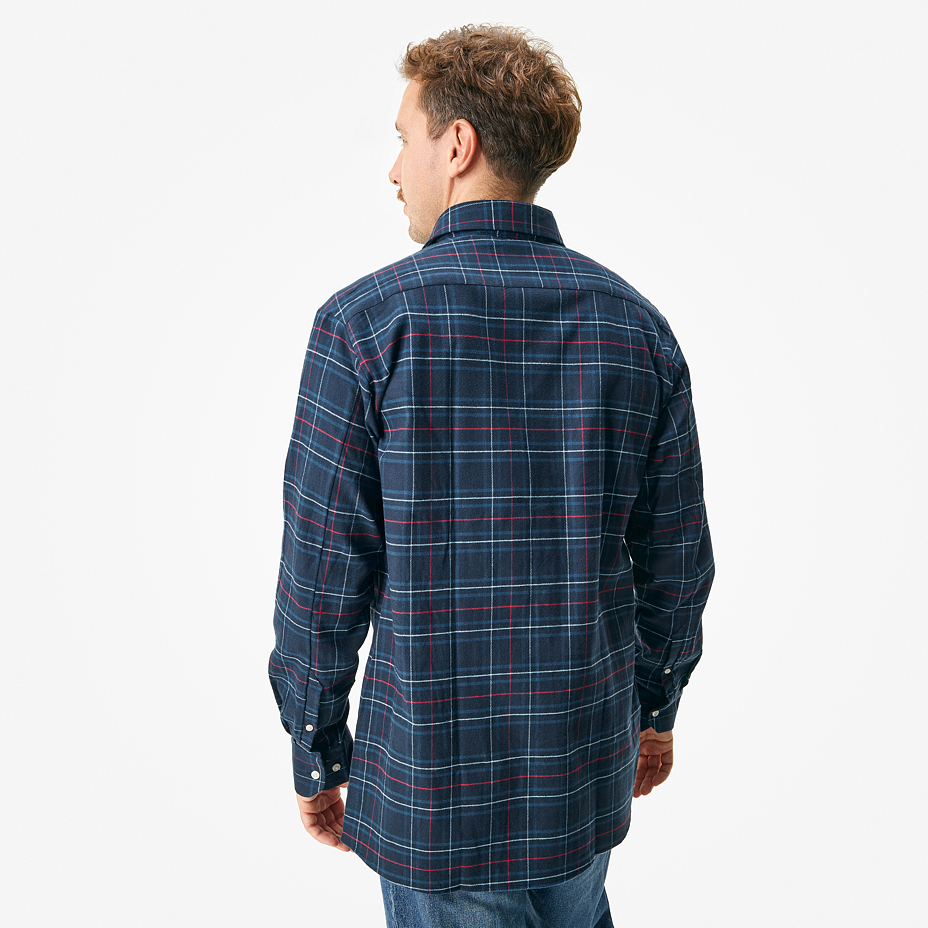 Men's flannel shirt, checkered blue