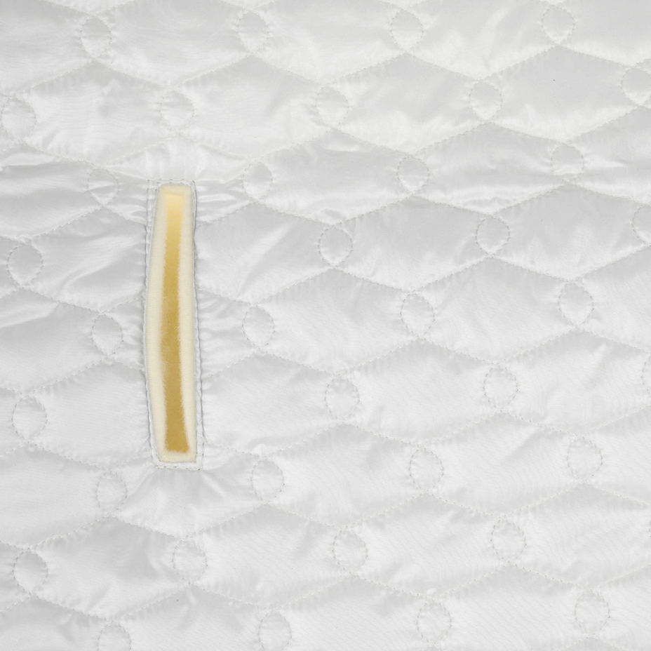 Baby footmuff with Merino wool white