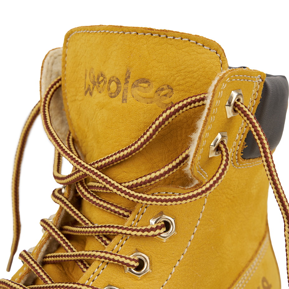 Fluffy farmer's boots Woolee Yellow