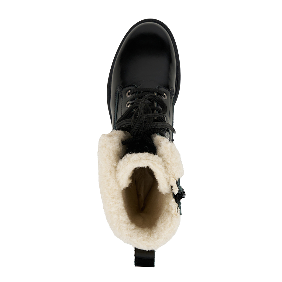 Fluffy farmer's boots Woolee Farmhouse Capsule black