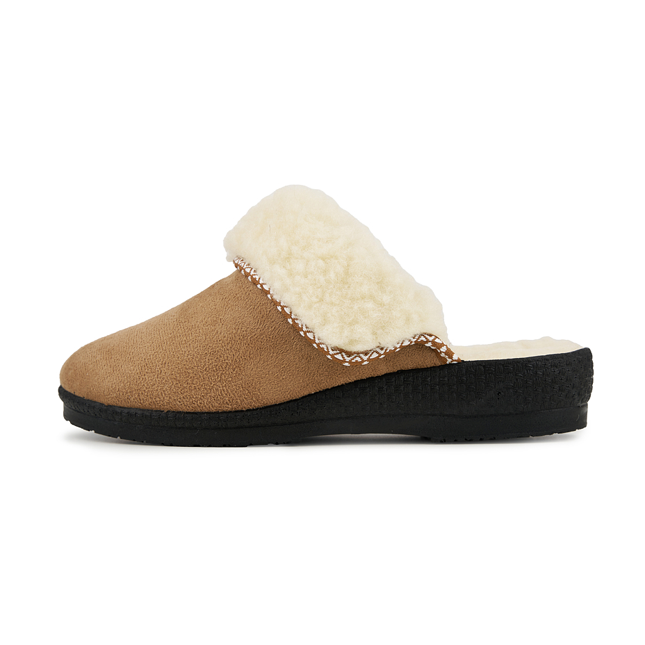 Two-pack of women's Merino wool wedge heel slippers