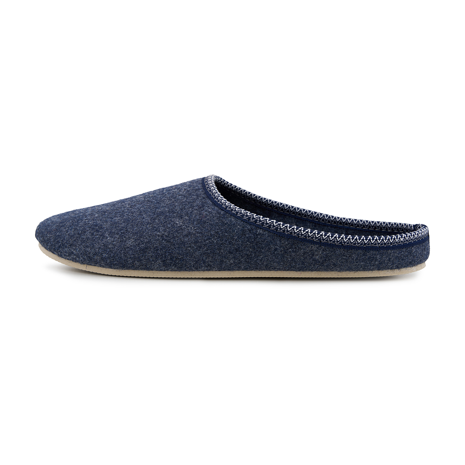 Men's wool felt slippers Manuel blue