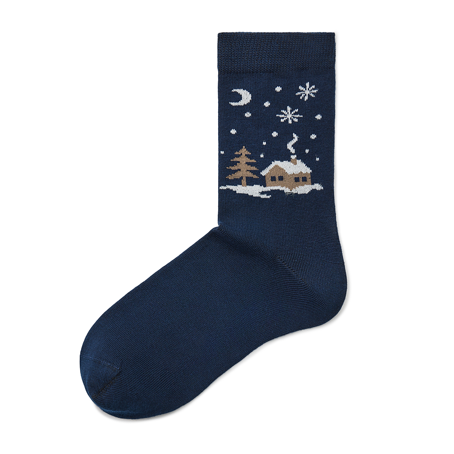 Christmas cotton socks silent night