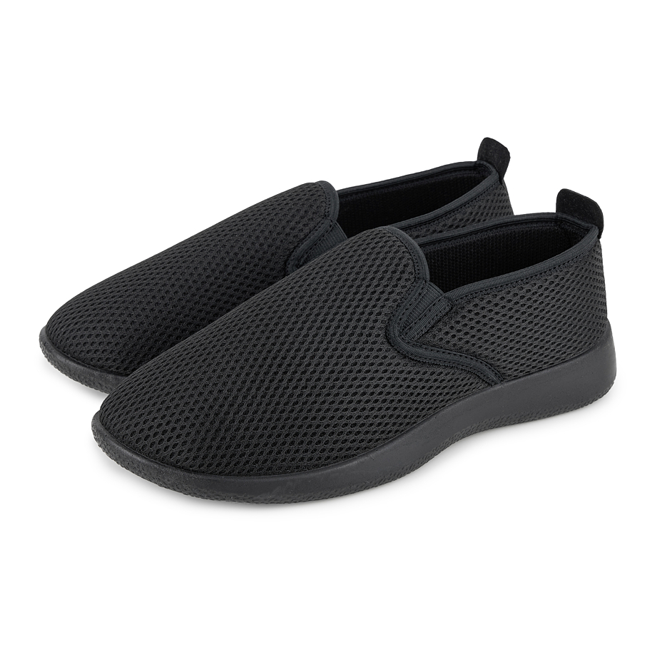Men's breathable slip-on sneakers black