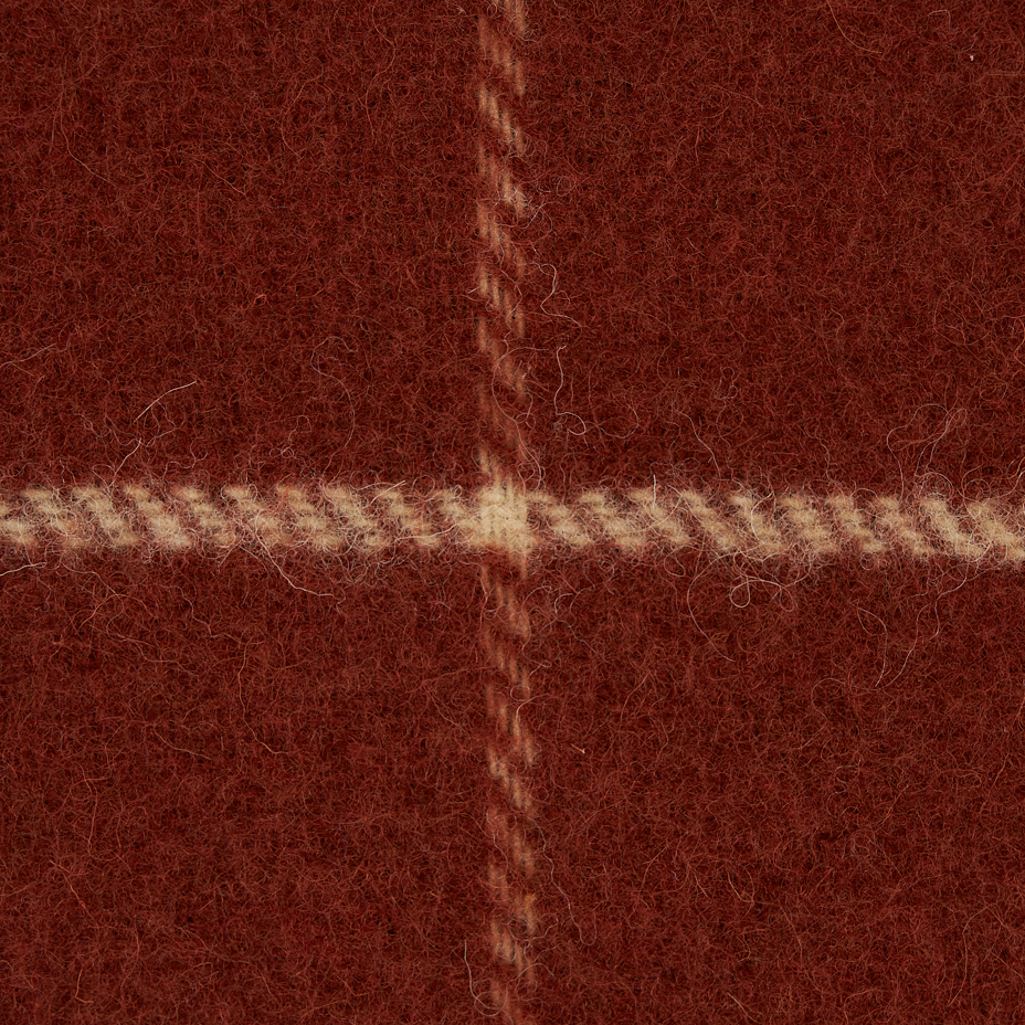 Wool blanket plaid orange