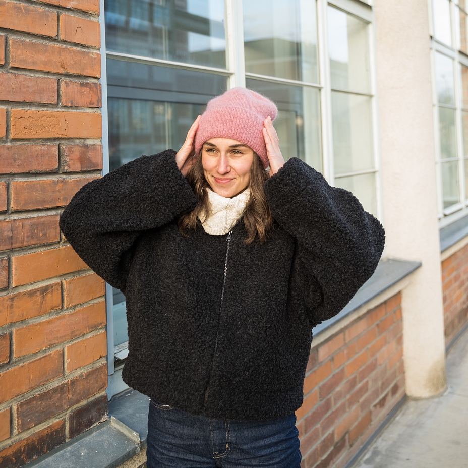 Women's wool jacket Alpini black