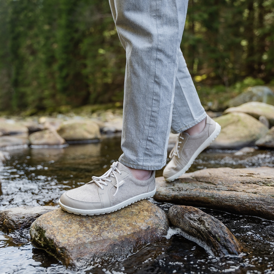 Women’s barefoot wool sneakers Teo beige