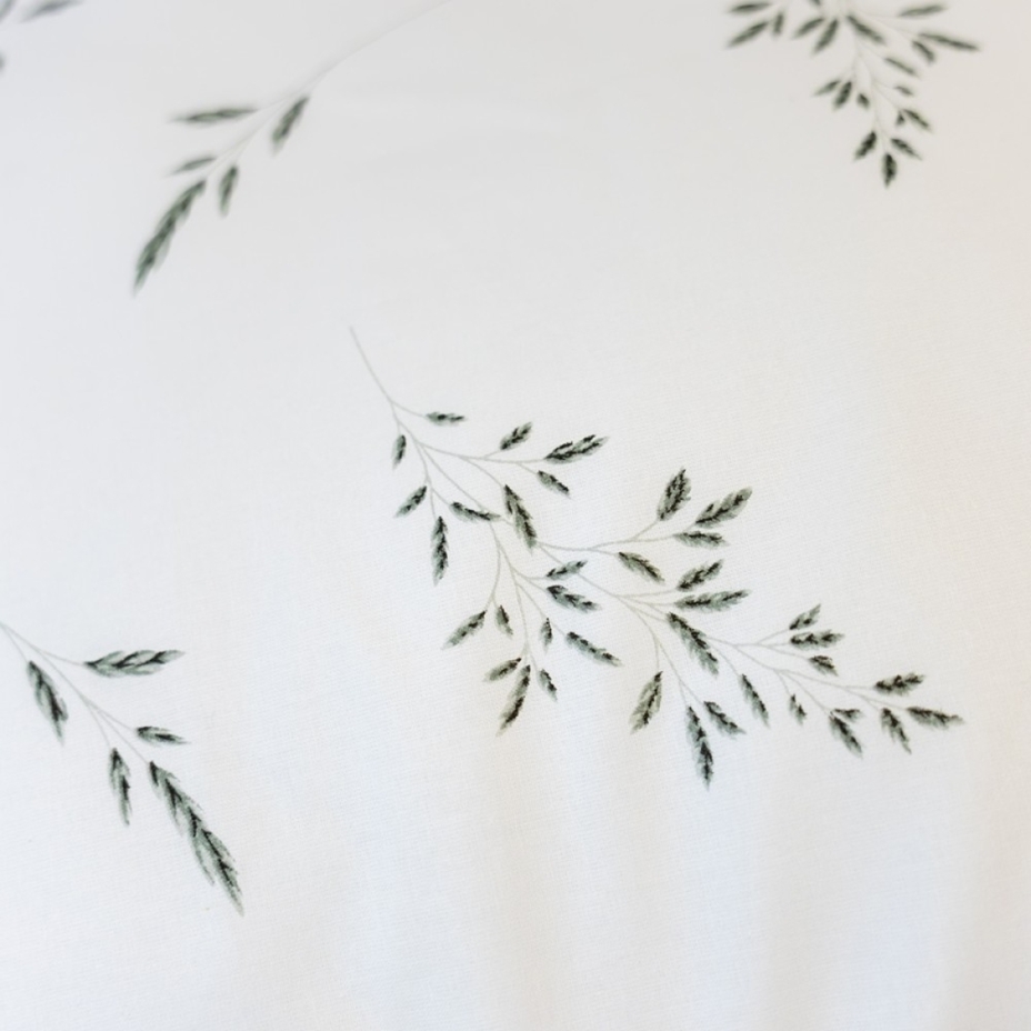 Flannel Bedding Flower Grass White