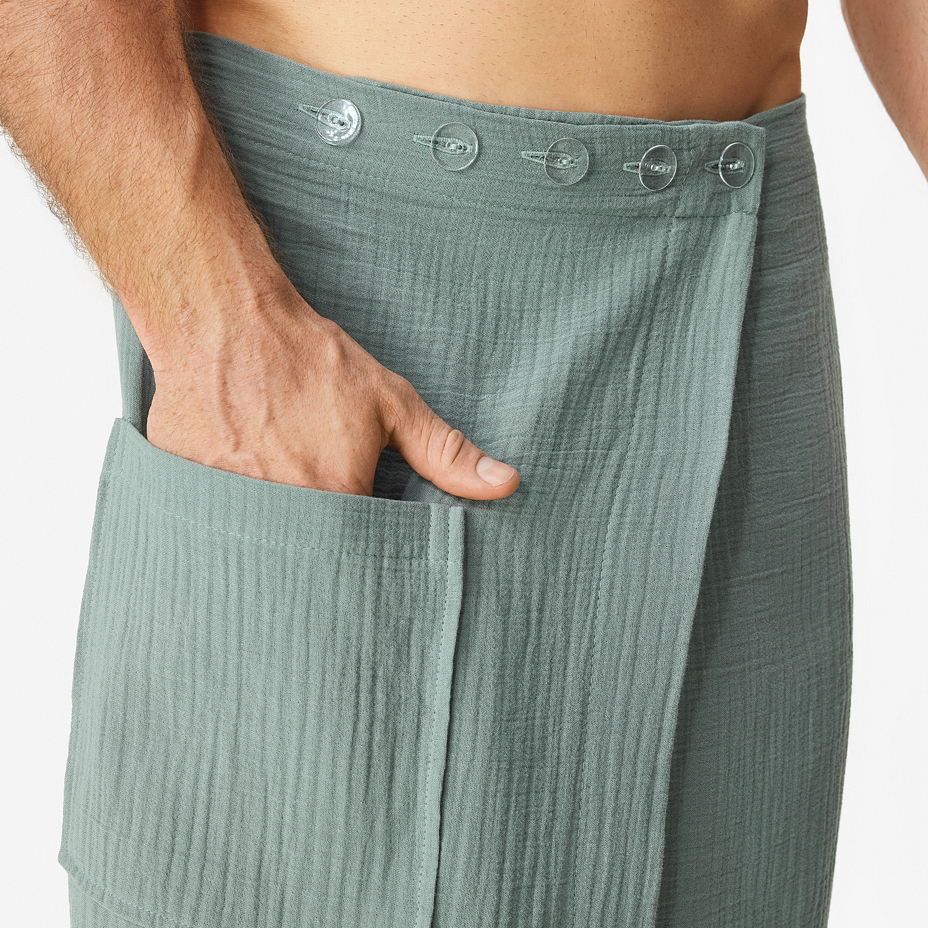 Sauna kilt made of muslin green