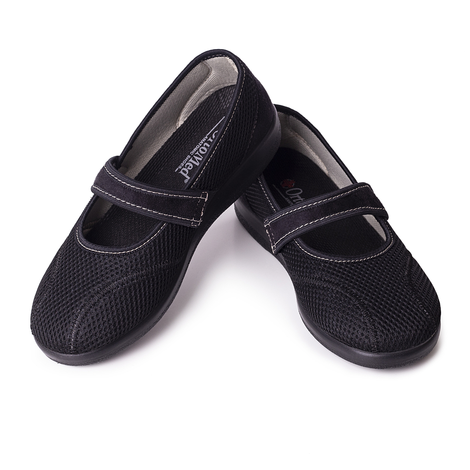 Women's Comfort Ballerina Velcro Pumps Black