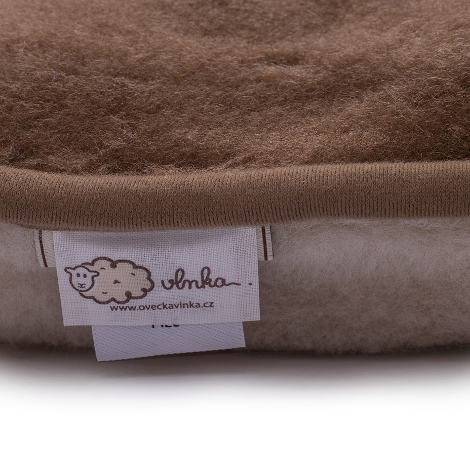 Wool Pillow 35x55 Brown