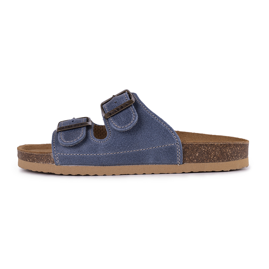 Kids’ Orthopaedic Cork Sliders Blue