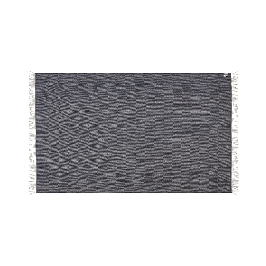 Wool Throw Diamond Black
