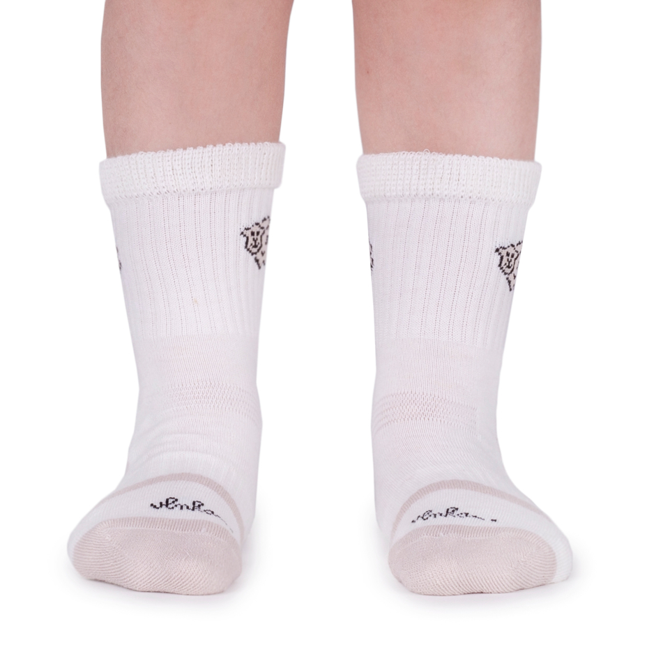 2 pairs Kids’ Merino Socks Beige