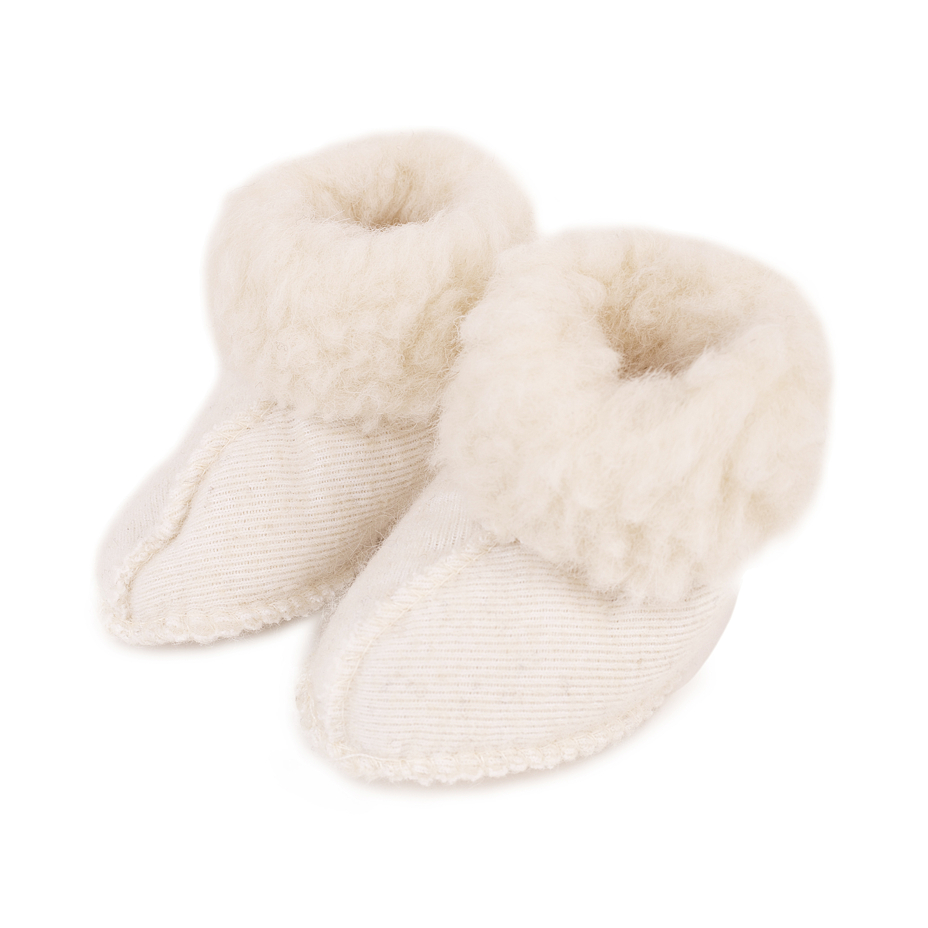 Elastic Baby Booties with Wool Lining