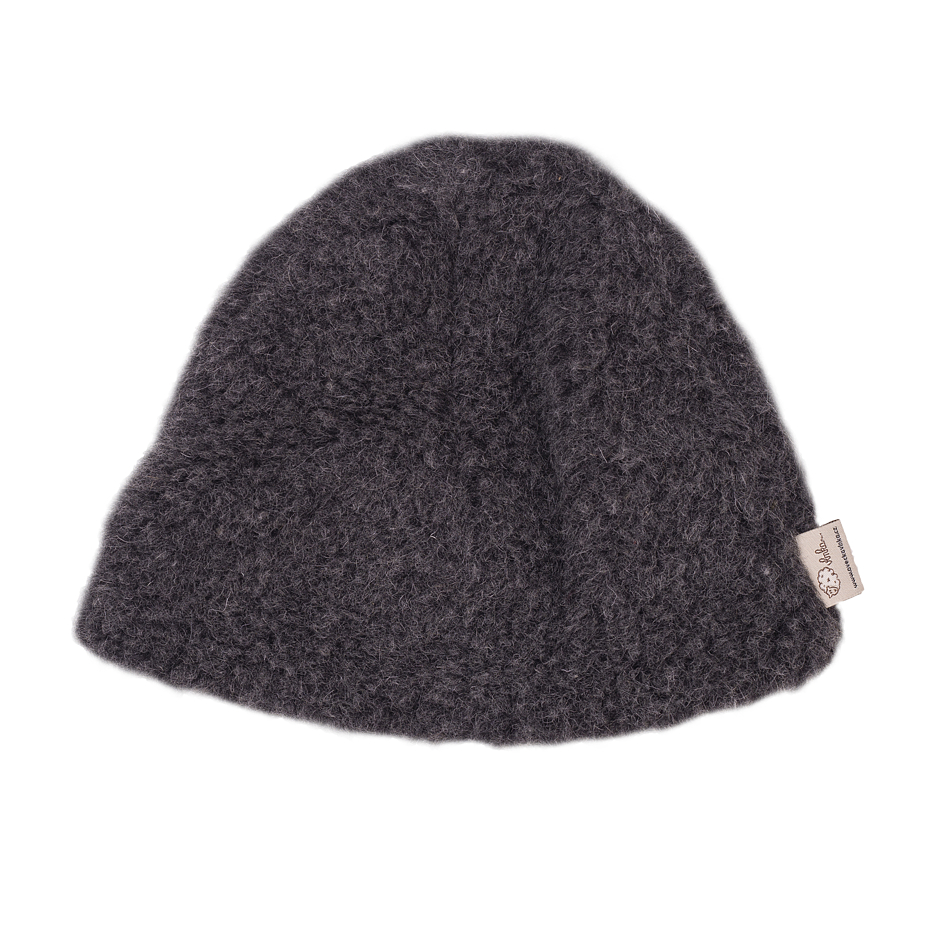 Wool Hat with Lining Dark Grey