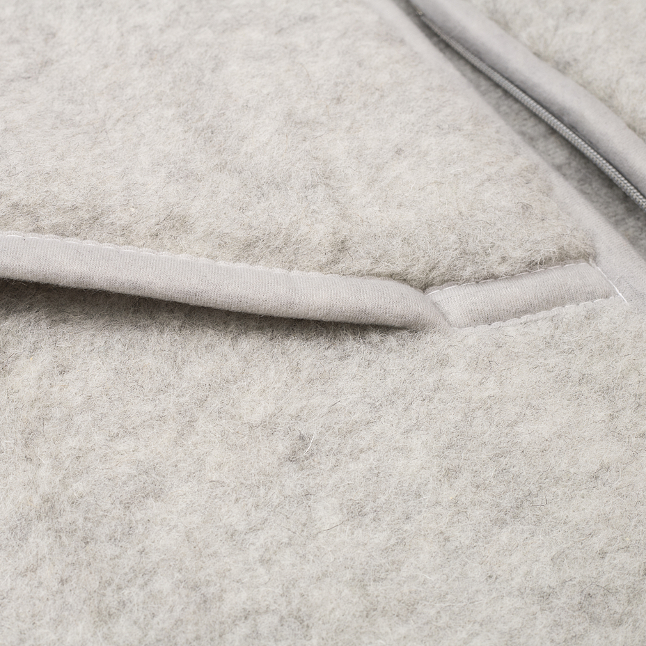 Wool Vest with Collar Light Grey