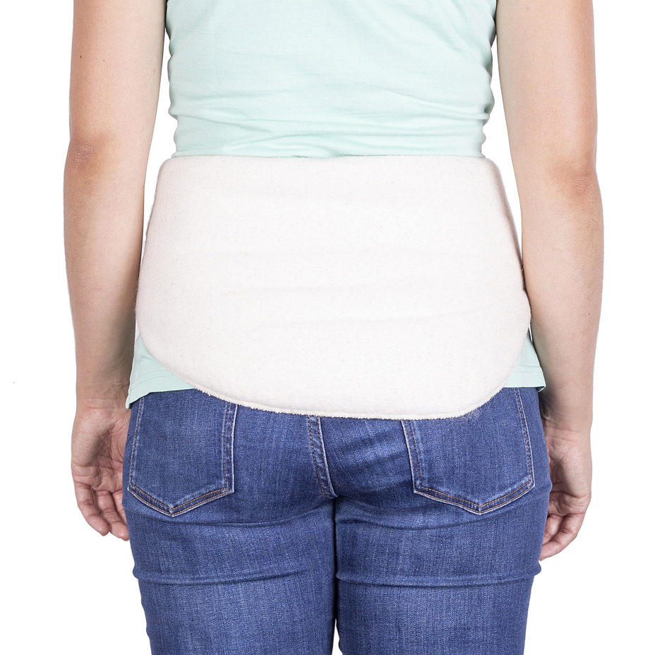 Merino wool elastic warming belt with Velcro closure