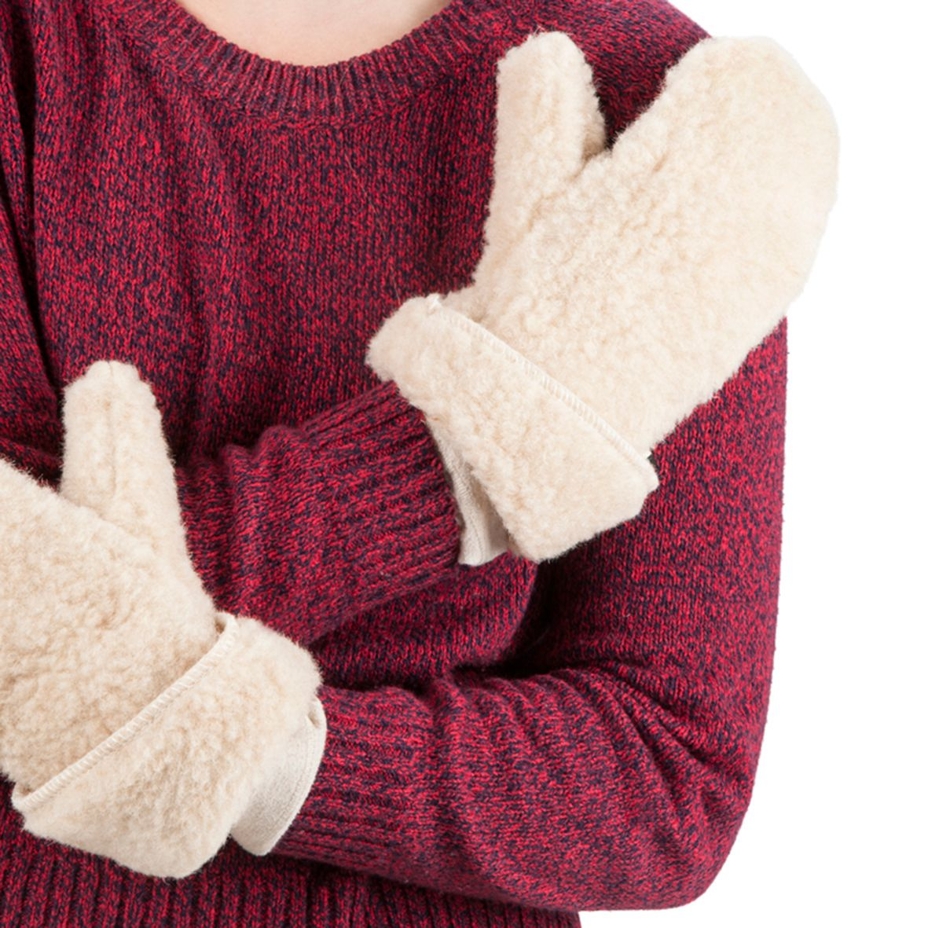 Wool Mittens Beige