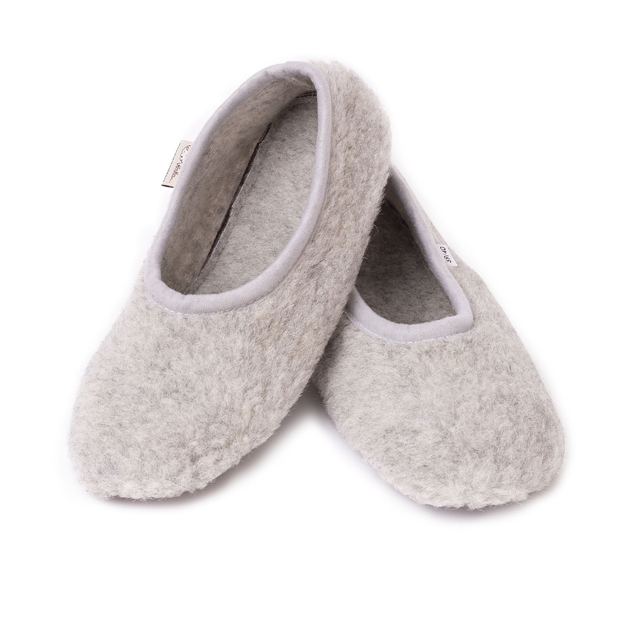 Kids’ Wool Ballerina Pumps Grey