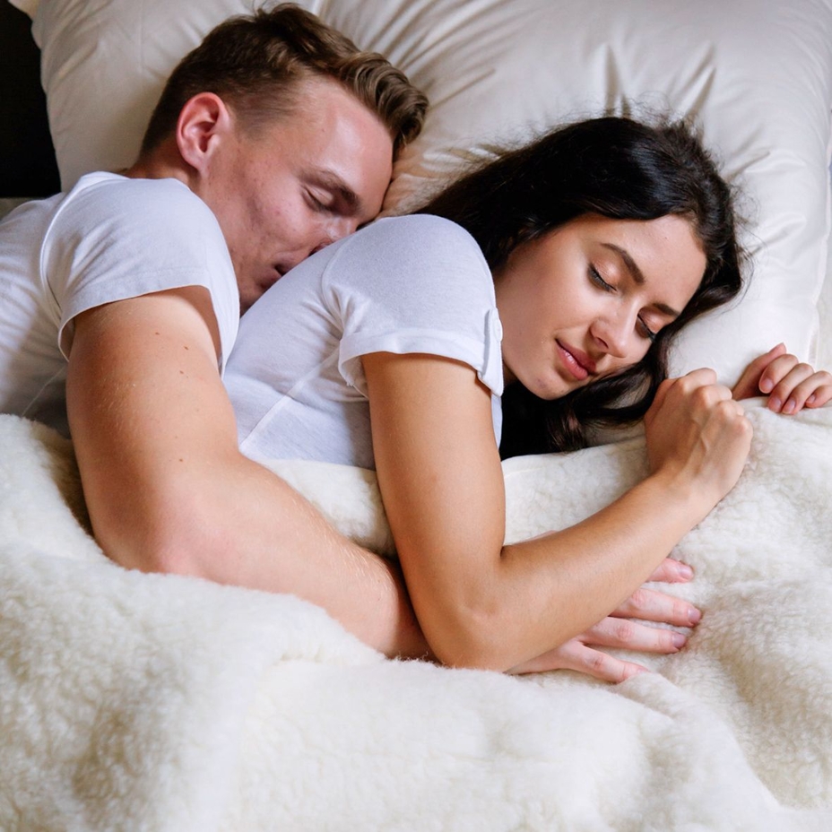 Double-Layer Wool Blanket Natural