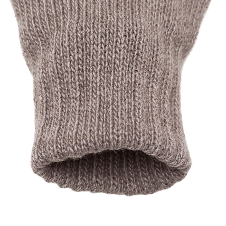 Kids’ Wool Mittens with Cashmere Brown