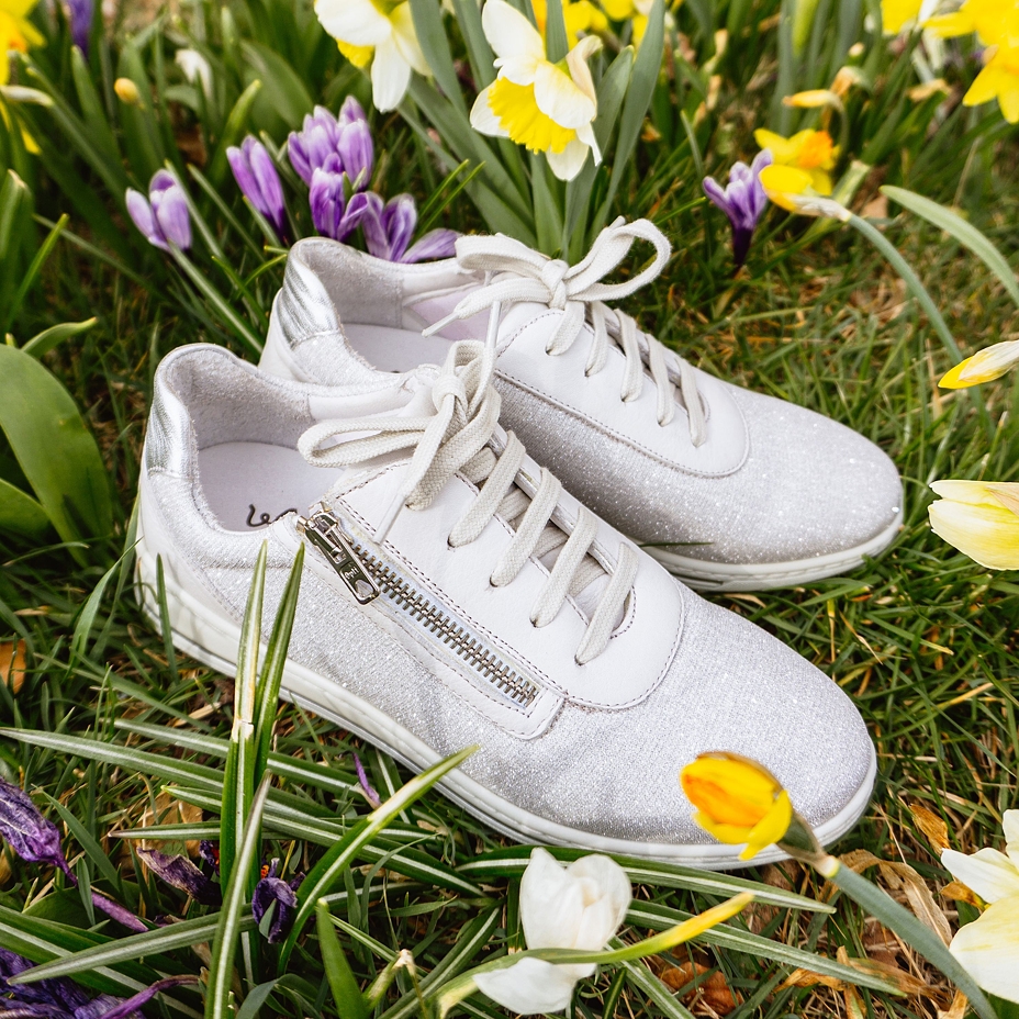 Women's leather sneakers Irma White