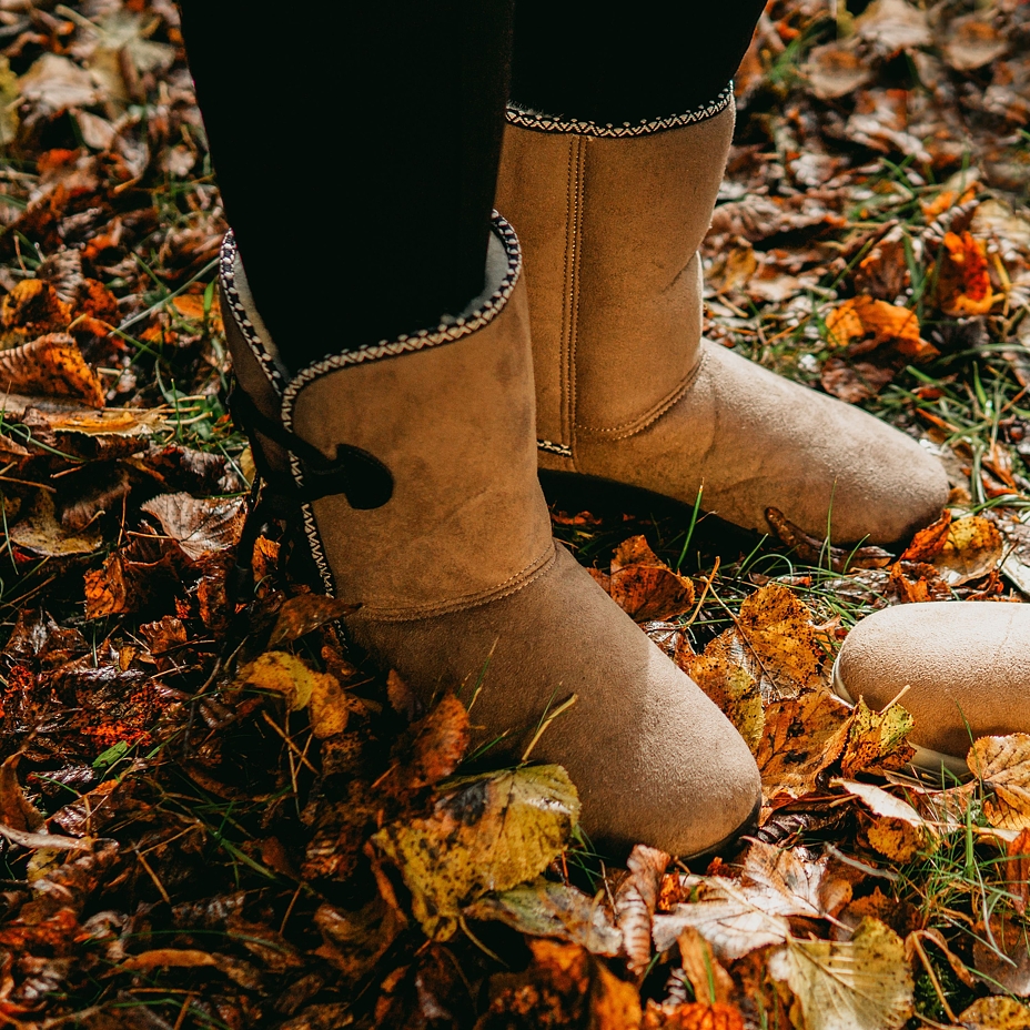 Women's Winter Boots with Wool Lining Dark Brown