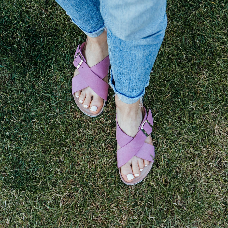 Women's anatomical cork slip-ons Martina Pink