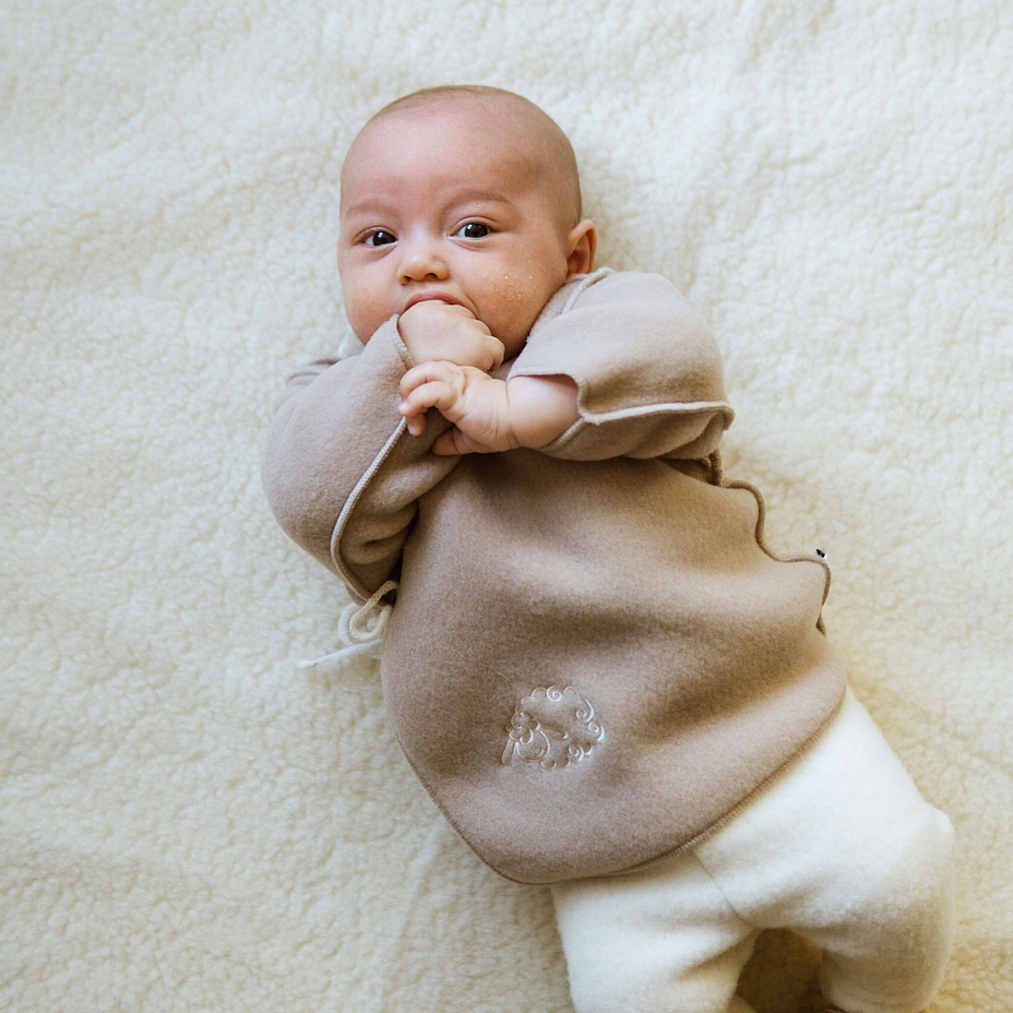 Newborn Wrap-Over Jacket Beige