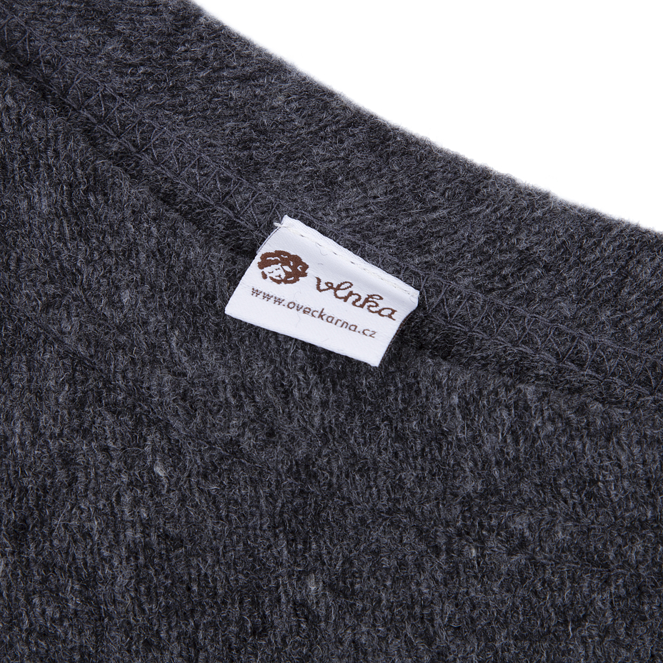 Wool poncho Dark grey