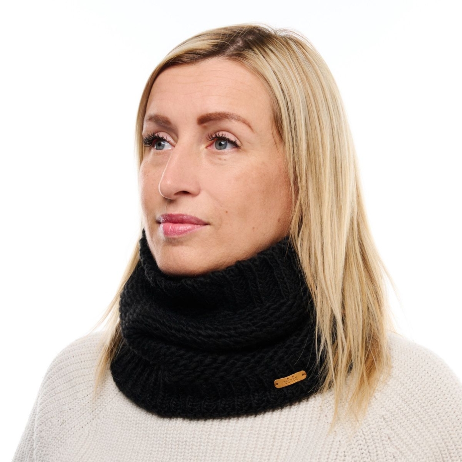 Vlnka Wool Neck Warmer N01 Black