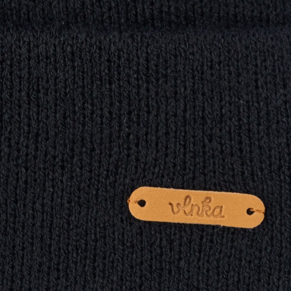 Vlnka Wool Beanie V12 Black