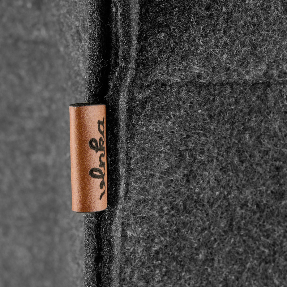 Felt Laundry Basket Black